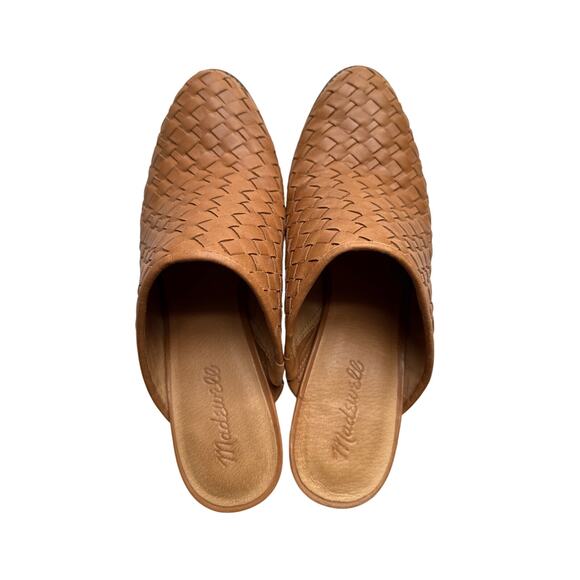 Madewell Harper Mule in Honey Brown Basket Weave Size 8 - Picture 2 of 9